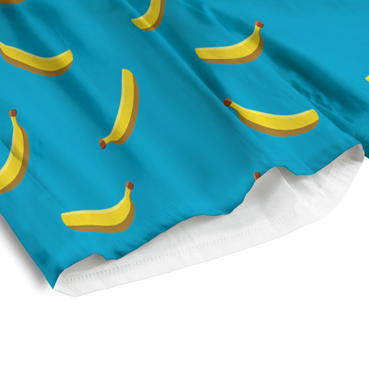 Banana Turquoise Print Pattern Men's Athletic Shorts