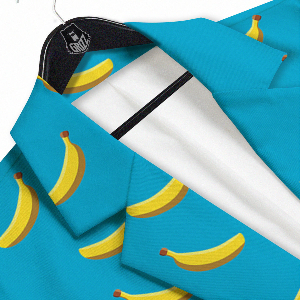 Banana Turquoise Print Pattern Men's Sport Coat-grizzshop