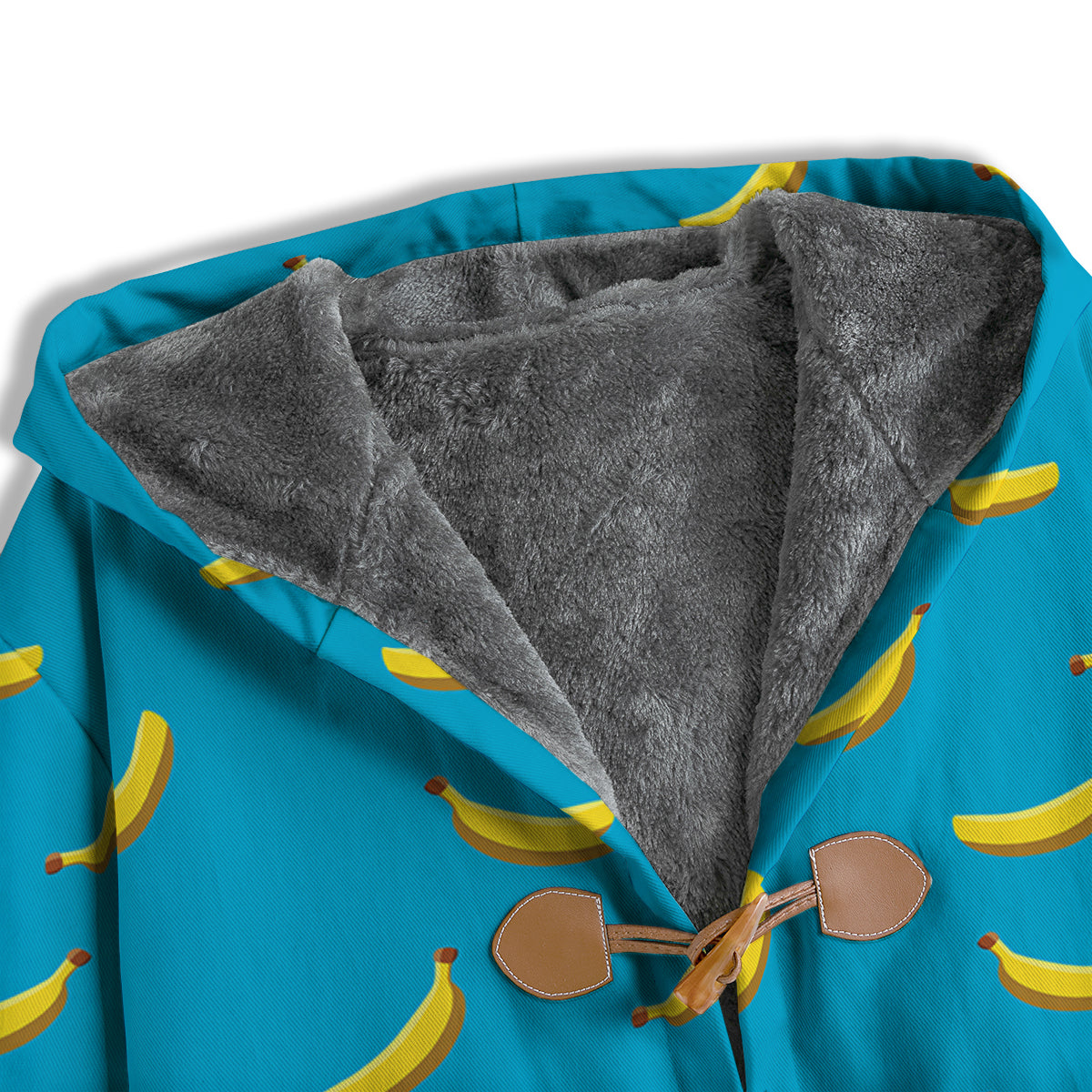 Banana Turquoise Print Pattern Men's Windbreaker Jacket-grizzshop