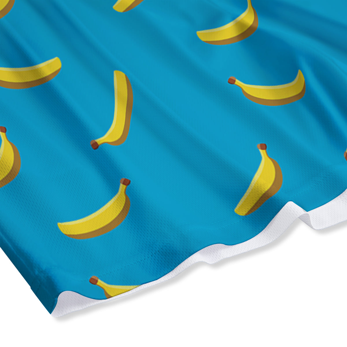 Banana Turquoise Print Pattern Mesh Shorts