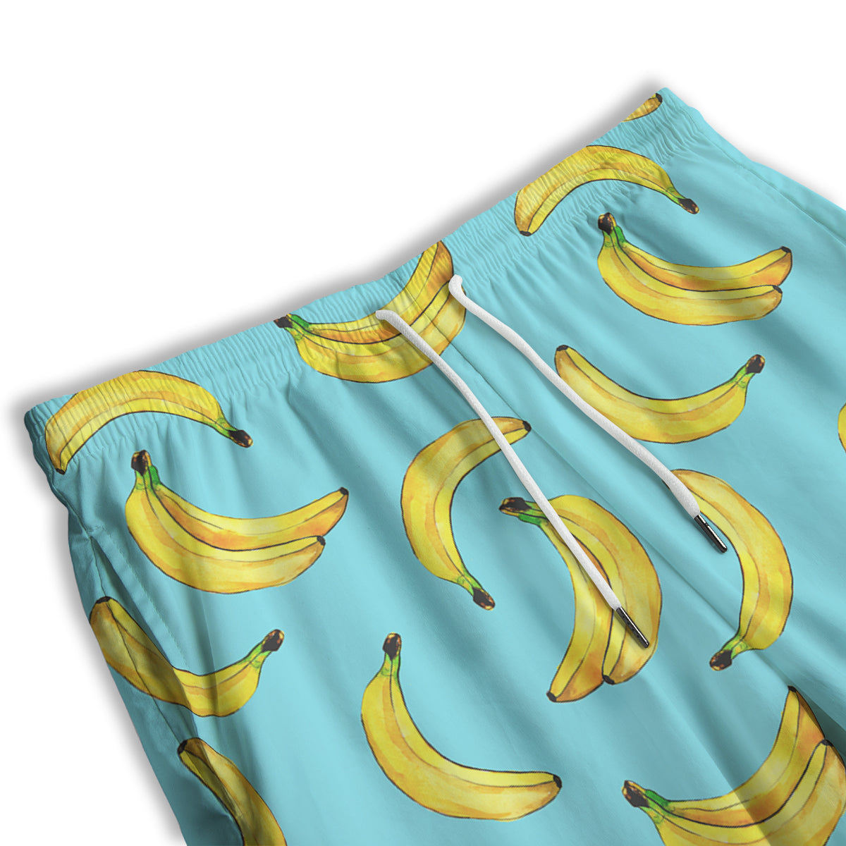 Banana Watercolor Print Pattern Men's Athletic Shorts