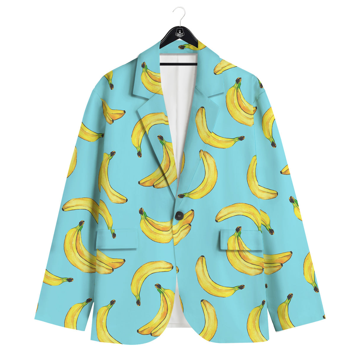 Banana Watercolor Print Pattern Men's Sport Coat-grizzshop
