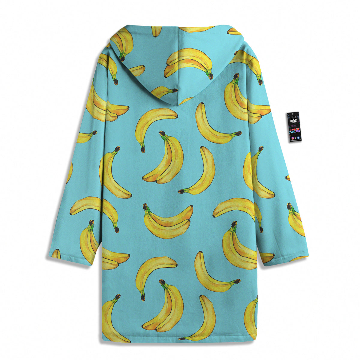 Banana Watercolor Print Pattern Men's Windbreaker Jacket-grizzshop