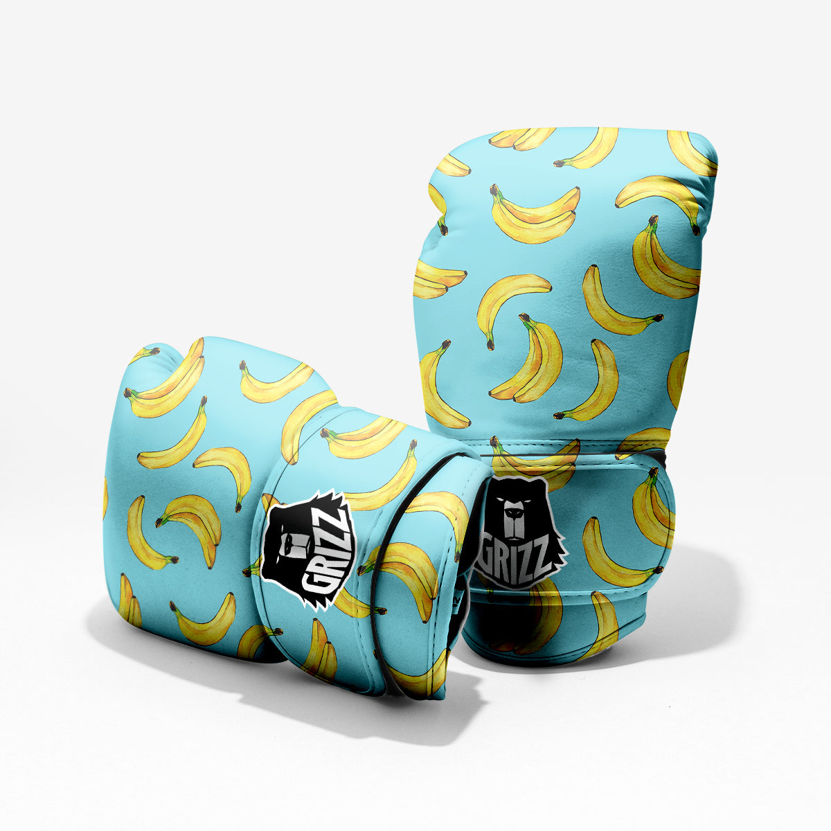 Banana Watercolor Print Pattern Pro Boxing Glove