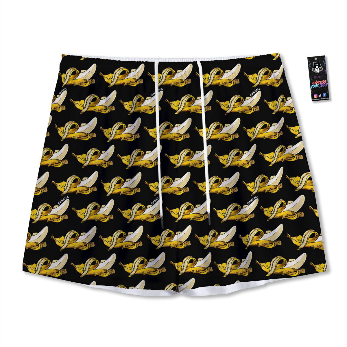 Butterfly Monarch Green Print Pattern Mesh Shorts