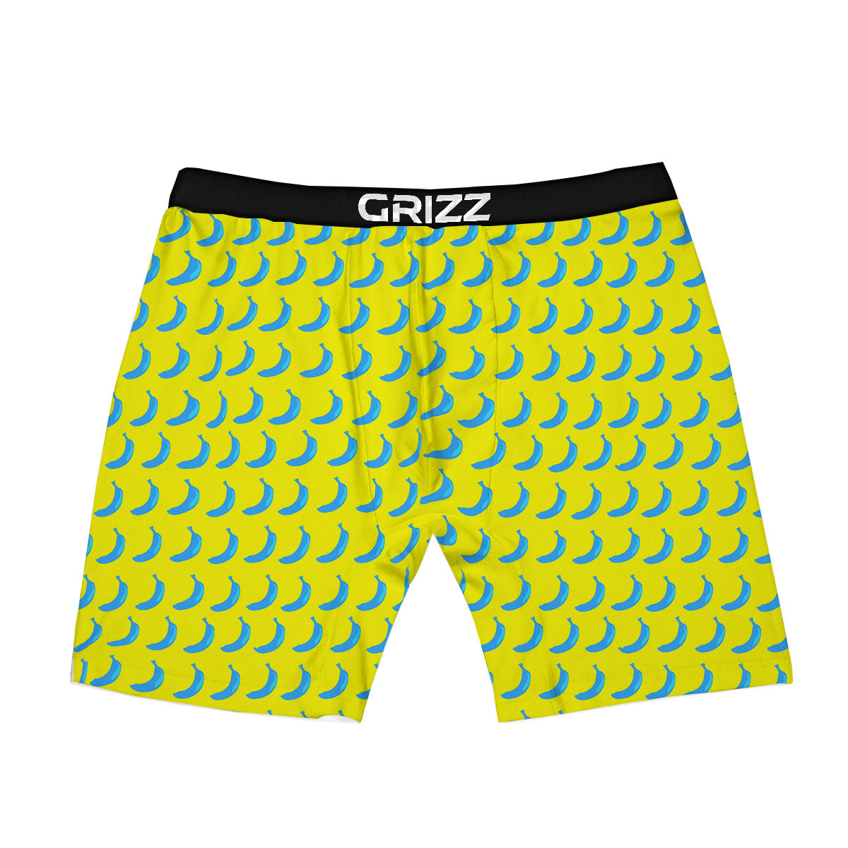 Banana Yellow And Blue Print Pattern Boxer Briefs-grizzshop