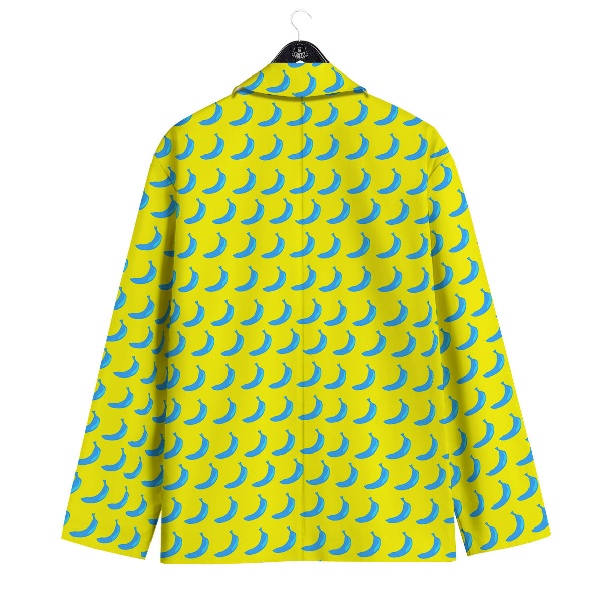 Banana Yellow And Blue Print Pattern Men's Sport Coat-grizzshop