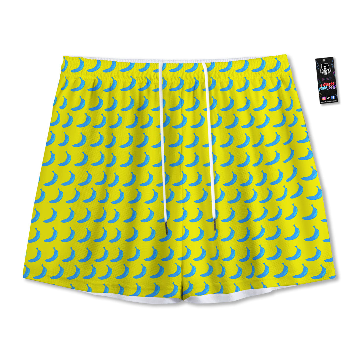 Bee Cute Cartoon Print Pattern Mesh Shorts