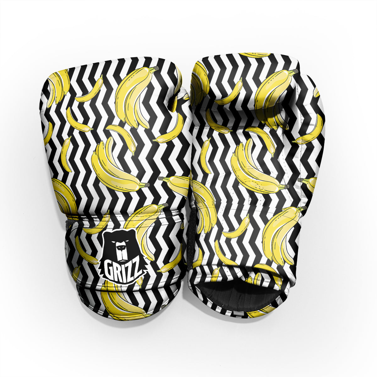 Banana Zigzag Print Pattern Pro Boxing Glove