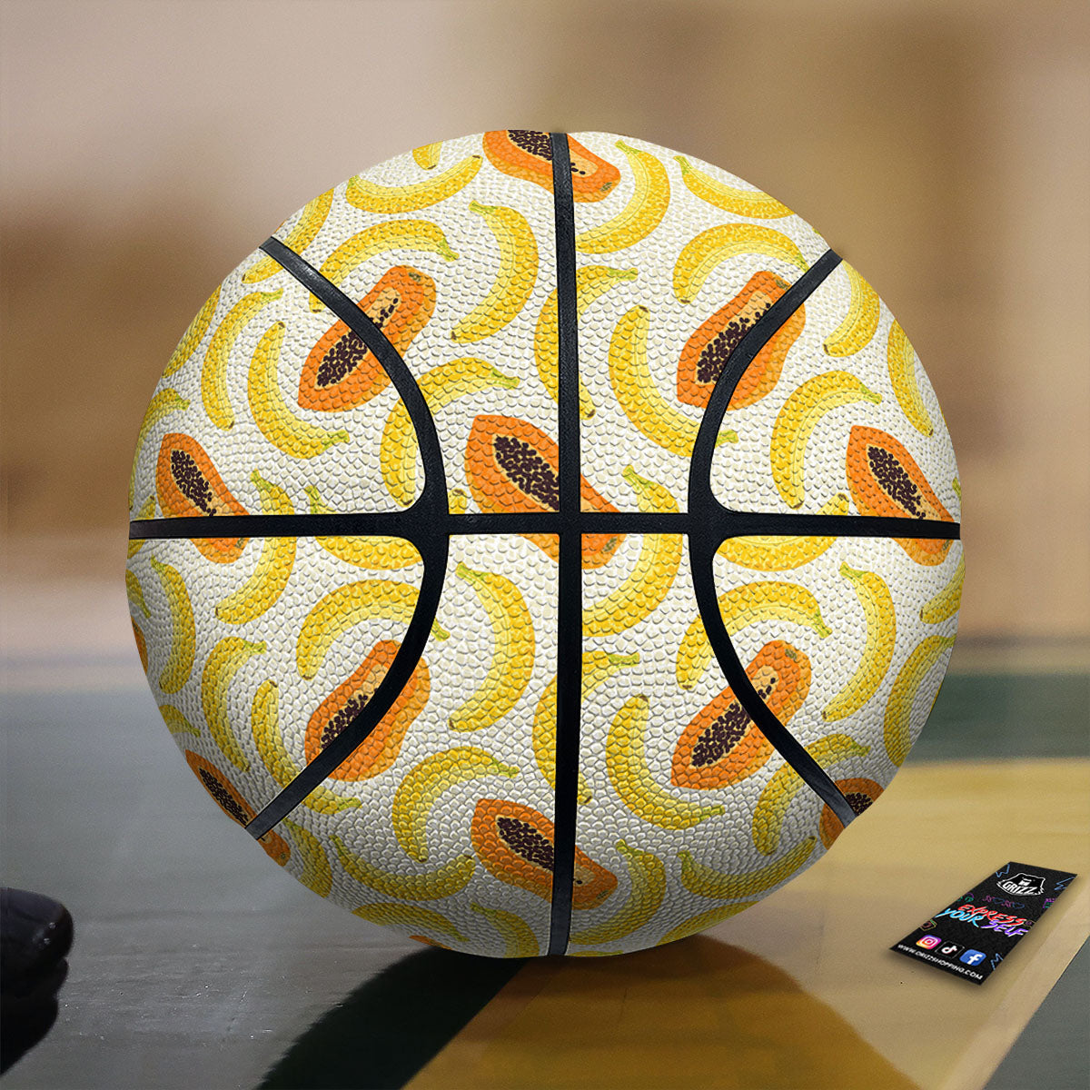 Banana And Papaya Print Pattern Basketball