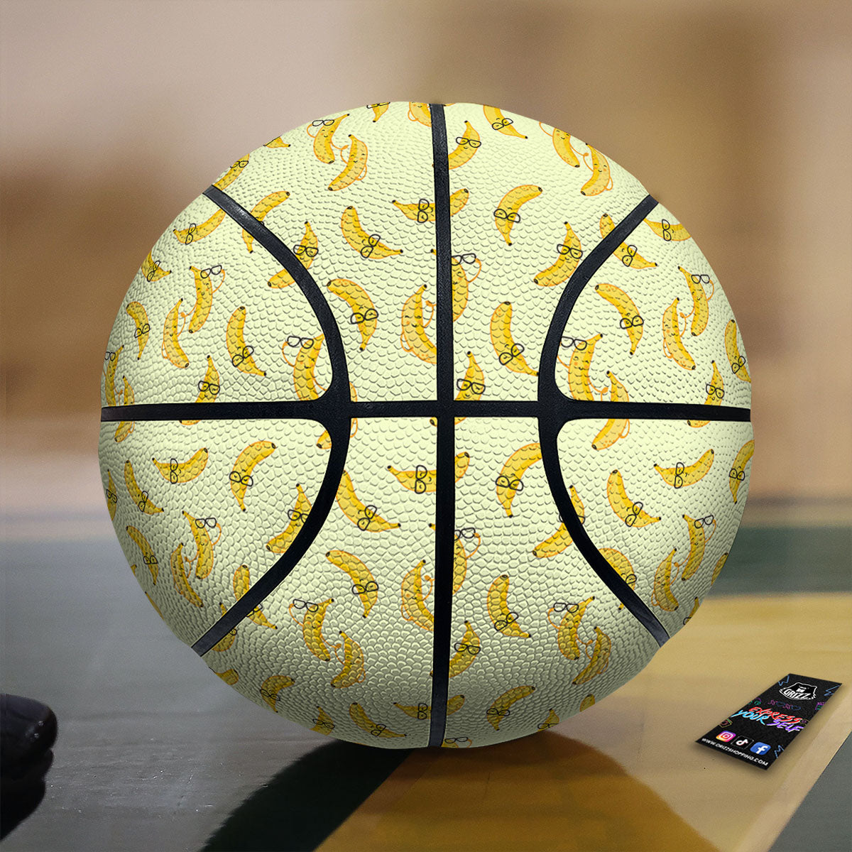 Banana Cute Print Pattern Basketball