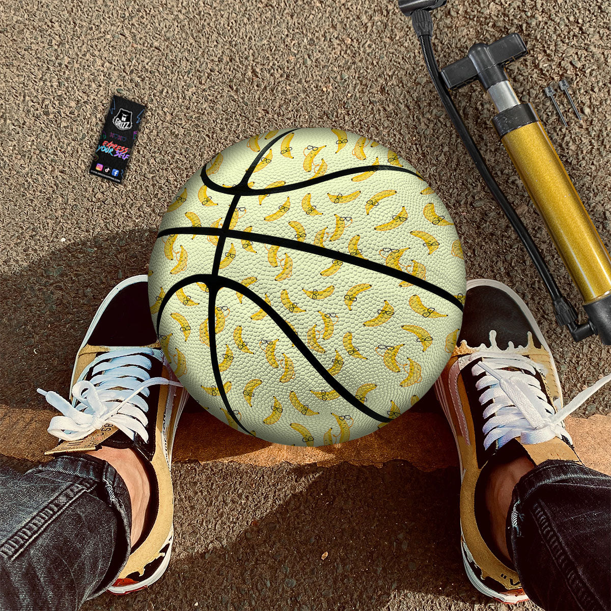 Banana Cute Print Pattern Basketball