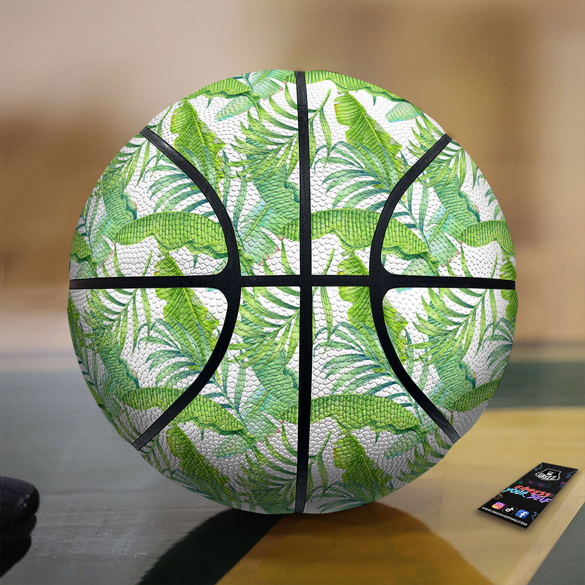 Banana Leave Palm Tree Print Pattern Basketball