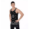 Bandana Black Paisley Print Men's Tank Top-grizzshop