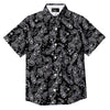 Bandana Black Paisley Print Pattern Button Up Shirt-grizzshop