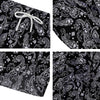 Bandana Black Paisley Print Pattern Men's Running Shorts-grizzshop