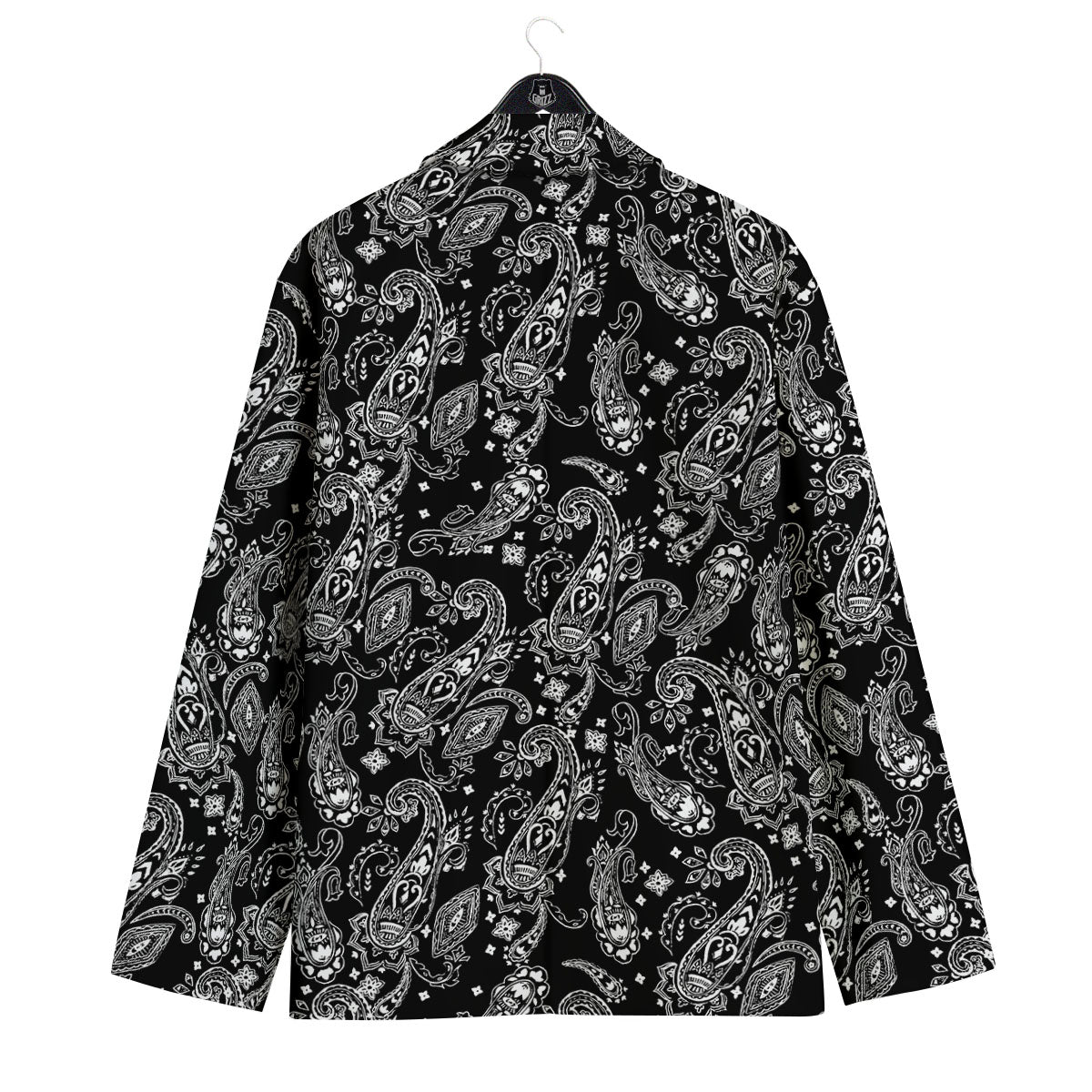 Bandana Black Paisley Print Pattern Men's Sport Coat-grizzshop