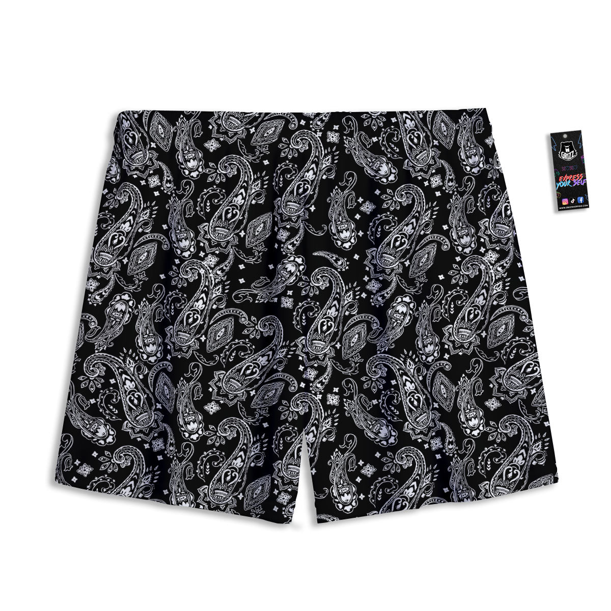 Bee Flower Print Pattern Mesh Shorts