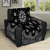 Bandana Black Paisley Print Recliner Protector-grizzshop