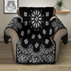 Bandana Black Paisley Print Recliner Protector-grizzshop