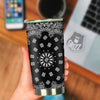 Bandana Black Paisley Print Tumbler-grizzshop