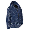 Bandana Blue Paisley Print Down Jacket-grizzshop