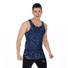 Bandana Blue Paisley Print Men's Tank Top-grizzshop