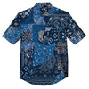 Bandana Blue Paisley Print Pattern Button Up Shirt-grizzshop