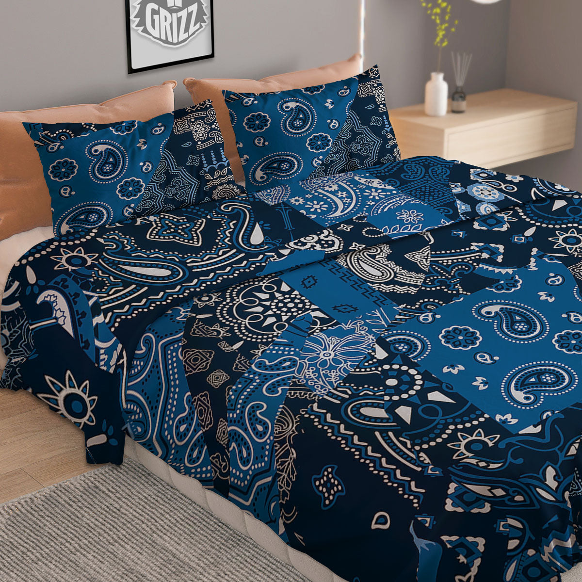 Bell Cute Christmas Print Pattern Duvet Cover Bedding Set