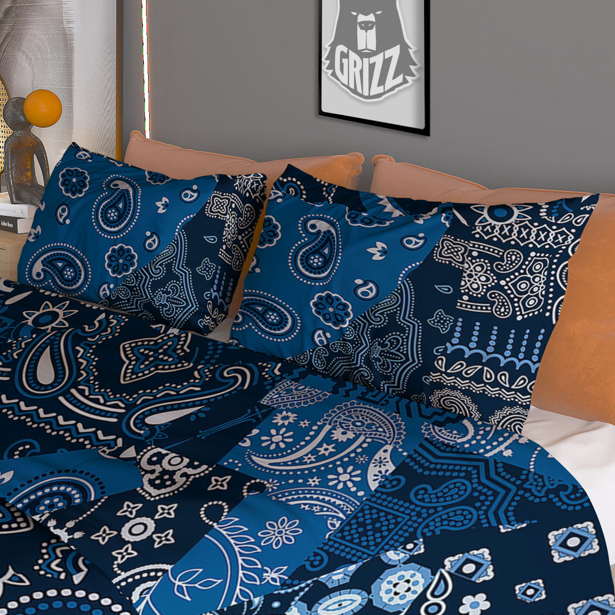 Bell Cute Christmas Print Pattern Duvet Cover Bedding Set