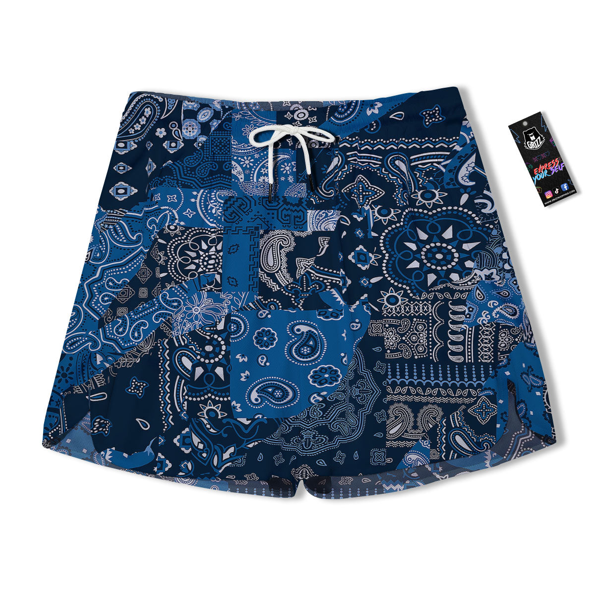 Grizzshop Blue Bandana Men's Shorts