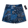 Bandana Blue Paisley Print Pattern Men's Running Shorts-grizzshop