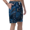 Bandana Blue Paisley Print Pattern Men's Shorts-grizzshop