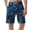 Bandana Blue Paisley Print Pattern Men's Shorts-grizzshop