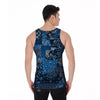 Bandana Blue Paisley Print Pattern Men's Tank Top-grizzshop