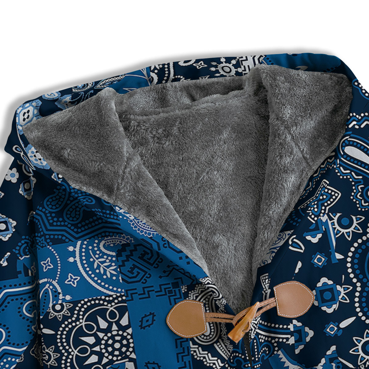 Bandana Blue Paisley Print Pattern Men's Windbreaker Jacket-grizzshop
