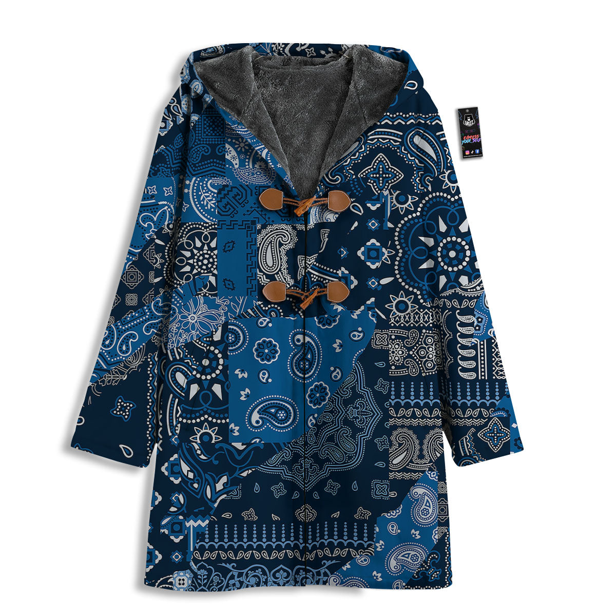 Bandana Blue Paisley Print Pattern Men's Windbreaker Jacket-grizzshop