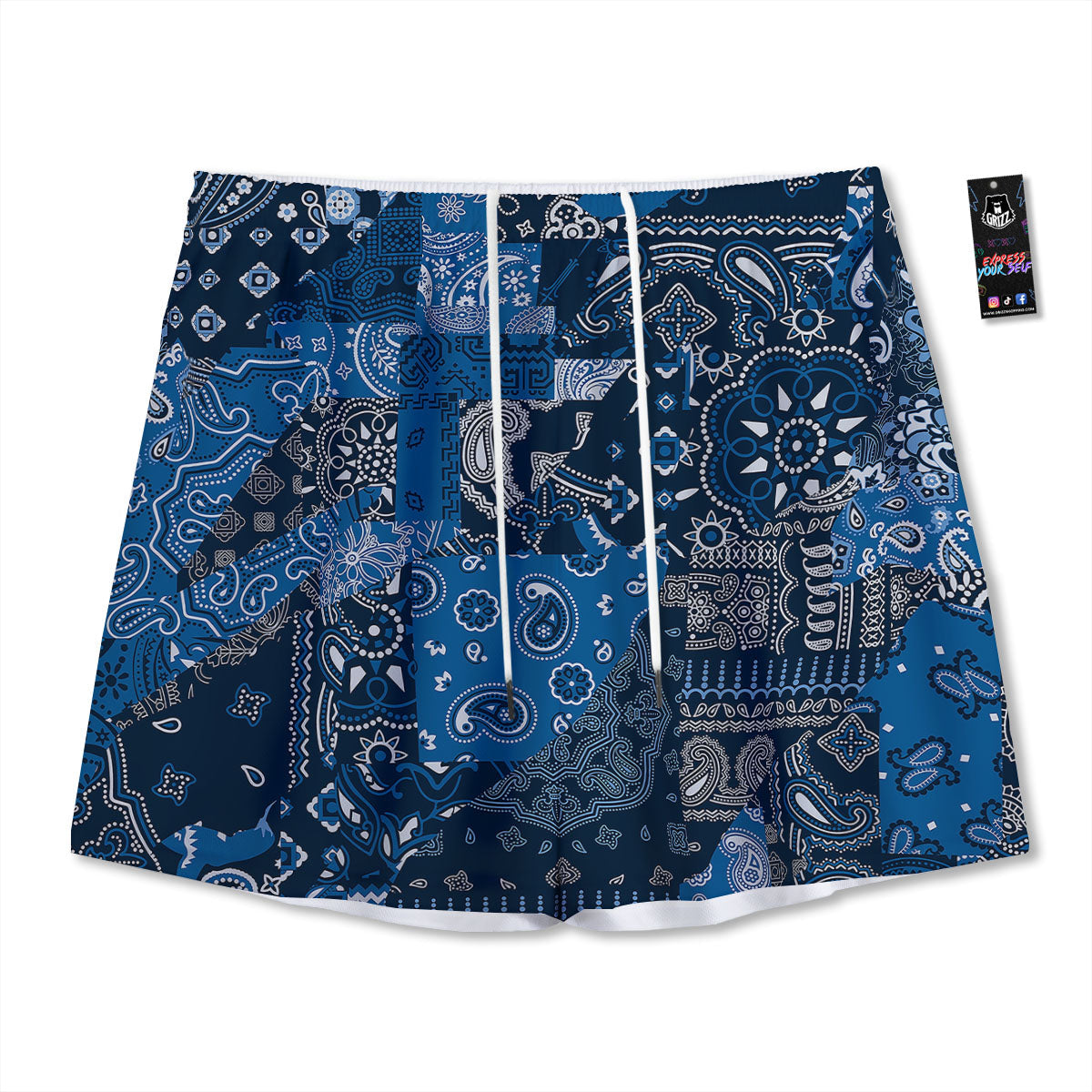 Bell Cute Christmas Print Pattern Mesh Shorts