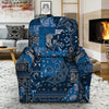 Bandana Blue Paisley Print Pattern Recliner Slipcover-grizzshop