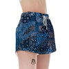 Bandana Blue Paisley Print Pattern Women's Shorts-grizzshop