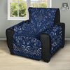 Bandana Blue Paisley Print Recliner Protector-grizzshop