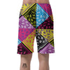 Bandana Paisley Colorful Square Print Men's Shorts-grizzshop