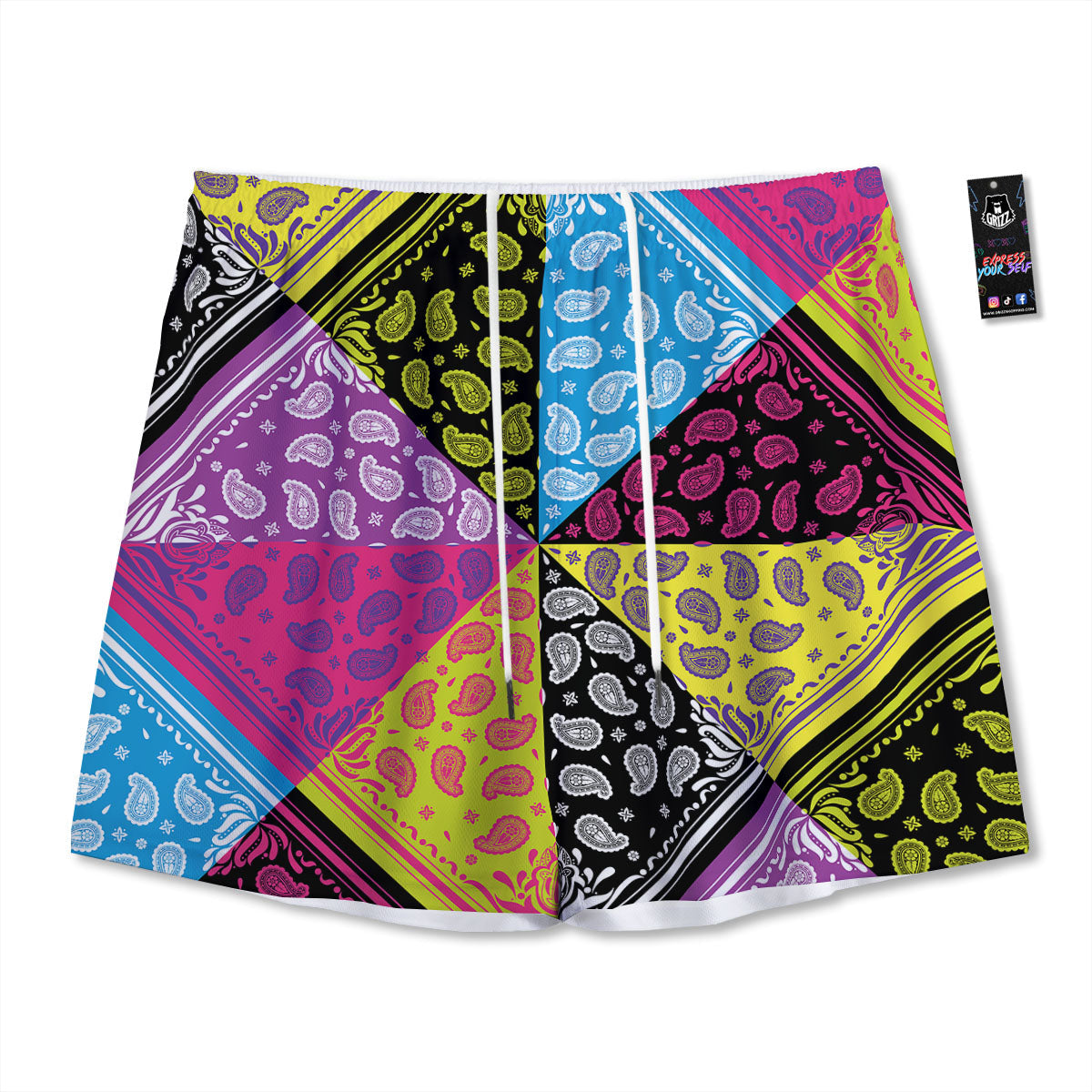 Cabbage Fresh Leaf Print Mesh Shorts