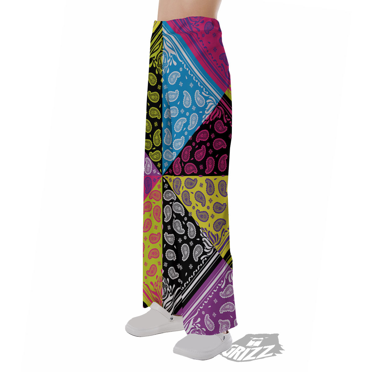 Bandana Paisley Colorful Square Print Pajama Pants-grizzshop