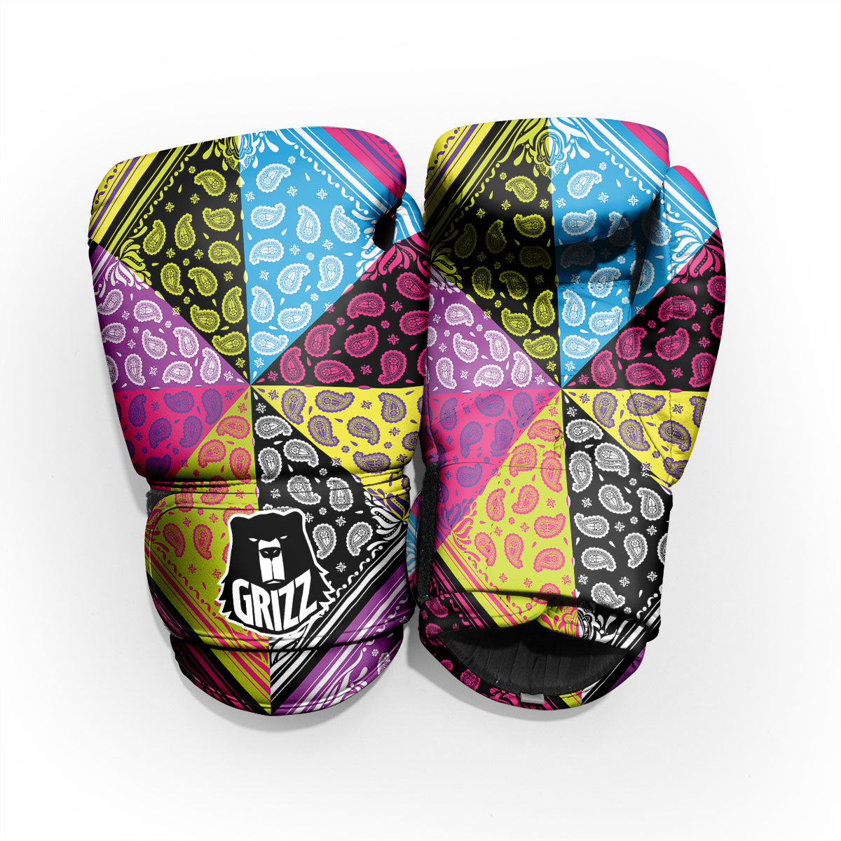Bandana Paisley Colorful Square Print Pro Boxing Glove