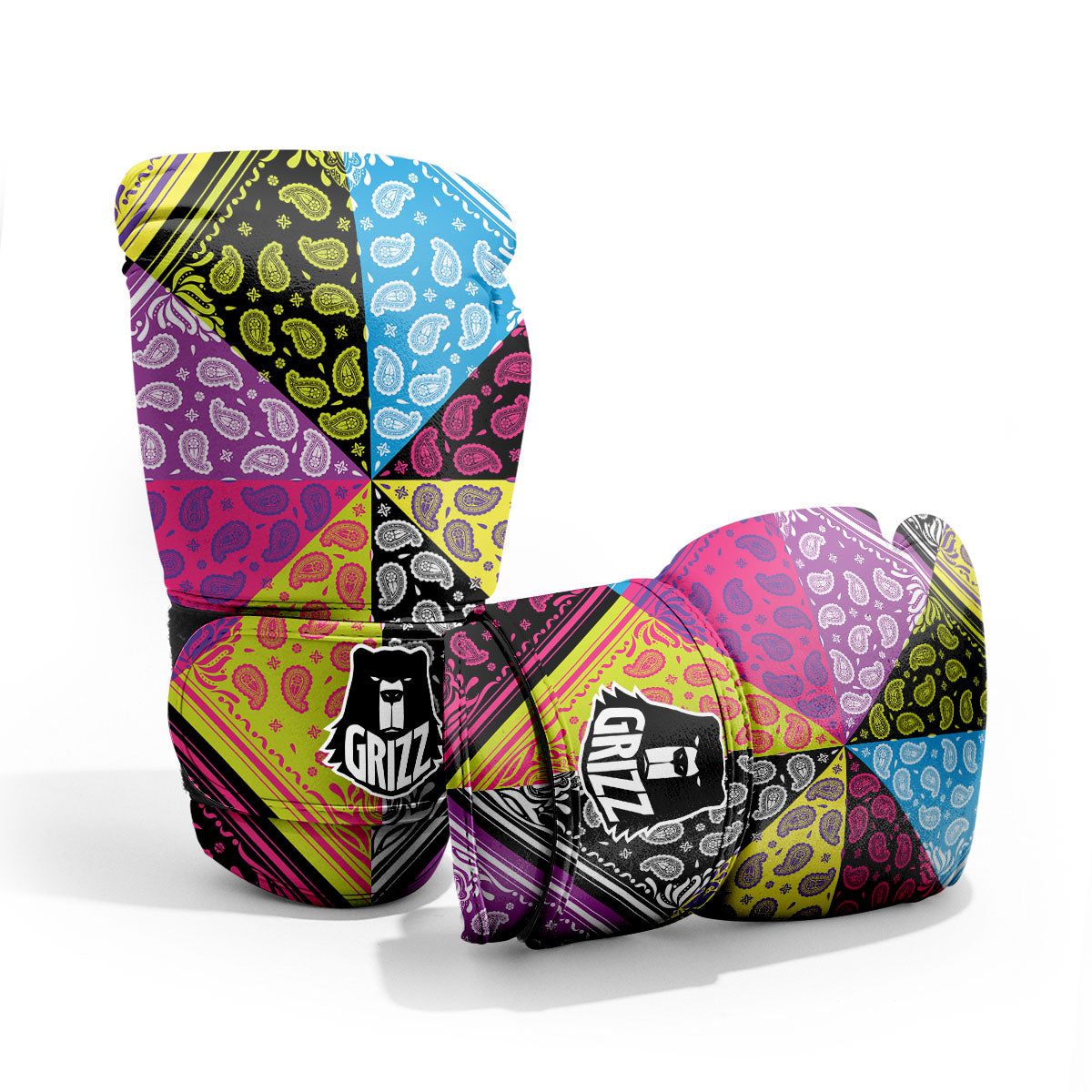 Bandana Paisley Colorful Square Print Pro Boxing Glove