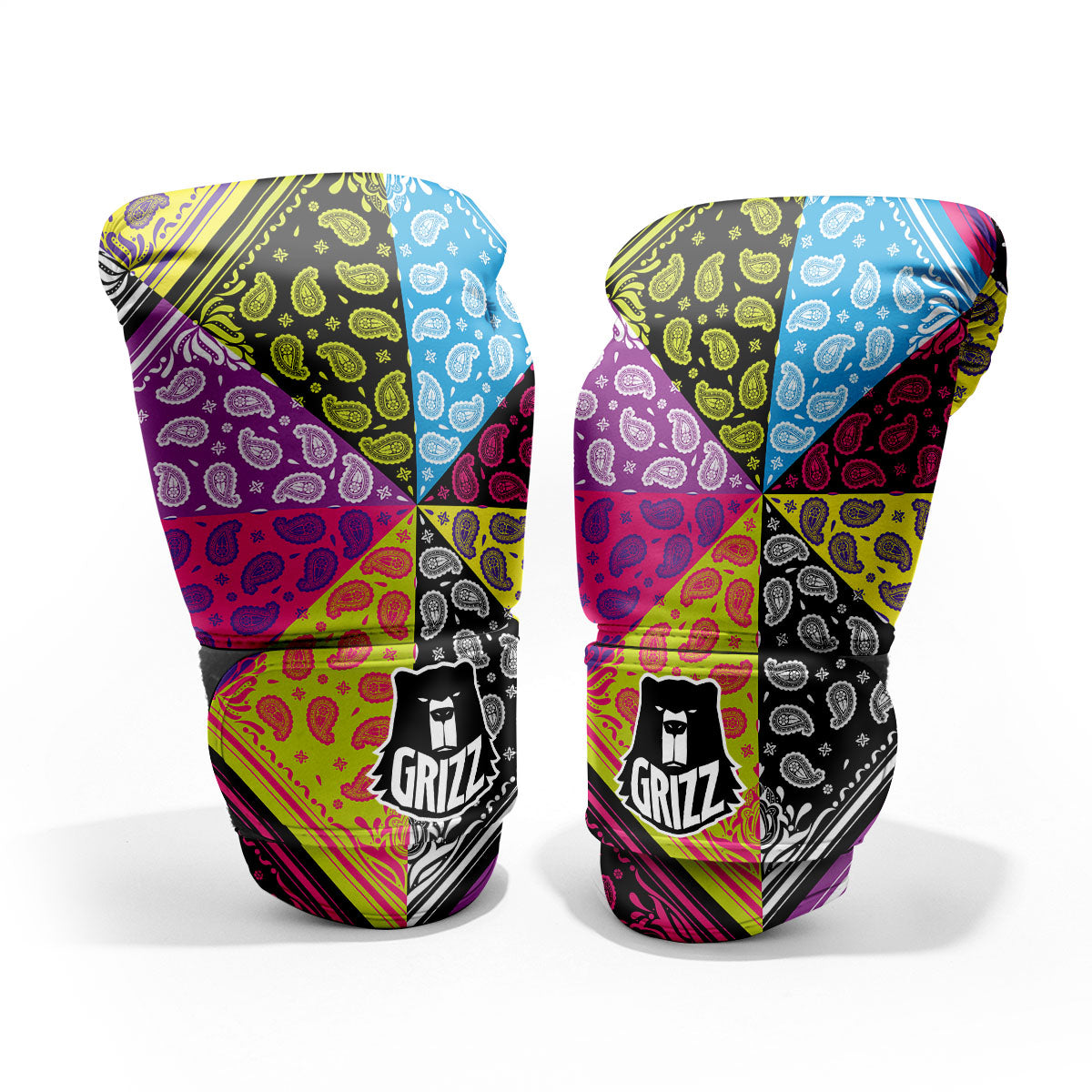 Bandana Paisley Colorful Square Print Pro Boxing Glove