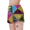 Bandana Paisley Colorful Square Print Women's Shorts-grizzshop