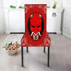 Bandana Red Hannya Demon Print Dining Chair Slipcover-grizzshop