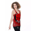 Bandana Red Hannya Demon Print Women's Racerback Tank Top-grizzshop